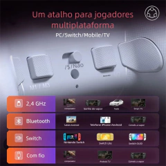 Controle mecânico sem fio EasySMX X20 compatível com PC/Switch/Celular/TV/Steam, gatilhos de comutação de modo duplo na internet
