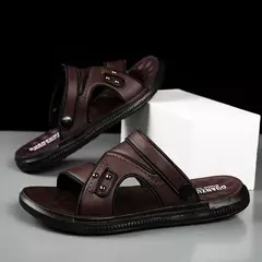 Sandália macia masculina, chinelos de luxo, chinelos de sala de estar masculino, sapatos para passear em casa, adulto, 2024