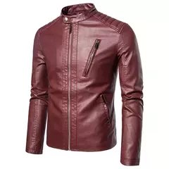 Jaqueta masculina de couro PU falso, casacos masculinos, outwear branco, outono, 5XL, 2022 - loja online
