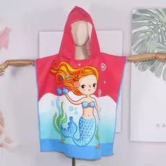 Imagem do Toalha de banho com capuz Quick Dry para crianças, roupão Quick Dry, toalhas de poncho para desenhos infantis, coberturas de microfibra, 80-130cm