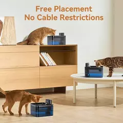Rojeeco fonte de água automática sem fio para gatos, 2600mah, dispensador de água para animais de estimação, sensor infravermelho, fonte inteligente para animais de estimação - comprar online