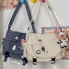 Bolsa Crossbody Japonesa de Grande Capacidade para Mulheres, Bolsas de Nylon, Ombro, Workwear Retro, Carteiro Bolsas - Wolf Magazine