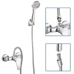 Mangueira de chuveiro flexível sus 304, 1.5/2m, preto/prata, longo, extensão de tubo de chuveiro de banheiro, tubo de água, acessórios de banheiro na internet