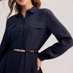 Lilysilk primavera feminina meados de vestido de seda 2022 femmeturn para baixo colarinho bolso design retro robe escritório roupas das senhoras na internet