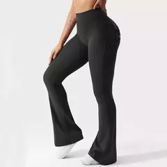 Leggings de ioga de alto estiramento para mulheres, sentimento nu, vestuário de compressão, calça com bolsos, perna larga, mais recente, 2024 - comprar online