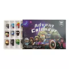 Imagem do 2024 marvel caixa de calendário do advento 24 pçs mini pequenos vingadores feriado anime figuras aranha homem de ferro hulk brinquedo boneca criança presente natal