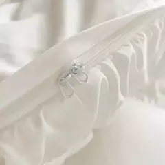Microfibra cama Duvet Cover Set, Ruffle Duvet Cover, Rainha Gêmea, 100% Lavado, gasto Chic Farmhouse Pillow Shams, 3Pcs - Wolf Magazine
