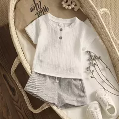Ma & baby-camiseta e shorts de manga curta para crianças de 0 a 3 anos, roupas de verão para bebê na internet