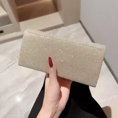 Bolsas de cetim luxuosas para mulheres, bolsa de embreagem banquete lantejoulas, ouro e prata, bolsa para festa de casamento, corrente elegante - loja online