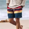 Calções de praia extragrandes para homens e mulheres, hiphop de rua, calça curta listrado, calção de ginástica, moda praia gelada no verão havaiano, nova moda