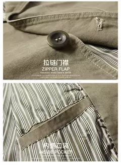Roupas masculinas de outono, jaqueta de negócios americana e europeia nova, terno casual, casaco elegante com gola, algodão, ao ar livre - Wolf Magazine