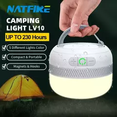 LV10 recarregável Camping Lanterna, 230 horas Lanterna com ímã, luminária, luz de emergência portátil, Tent Fishing - loja online