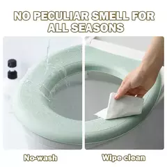 Tampa De Assento Sanitário De Silicone Lavável, Adesivo Impermeável, Tampa De Tampa Do Toalete De Espuma, Copo Portátil, Acessórios Do Banheiro - comprar online
