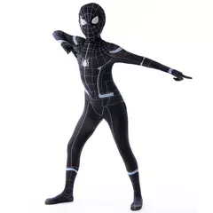 Crianças super-herói homem aranha traje elastano macacão halloween cosplay trajes bodysuit crianças cabeça capa separação festa conjunto na internet