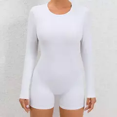 Macacão feminino de manga comprida sem acolchoamento, macacão de ginástica fitness, roupas esportivas femininas, roupas esportivas, roupas azuis, novo, 2024 - loja online