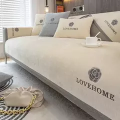 Capa de sofá chenille para sala de estar, combinação universal, estilo luxuoso acessível, toalha de sofá, quatro estações