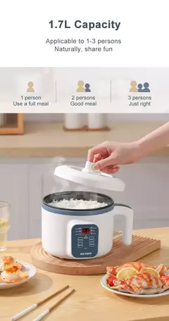 Fogão de arroz elétrico para casa, camada simples e dupla, antiaderente, multicooker mecânico, panela vaporizada inteligente, 1,2 l, 220V - loja online