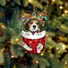 1 pçs enfeites de natal pendurado decoração presente bonito cão natal família pendurado árvore dos desenhos animados produto pingente personalizar h0o1 na internet