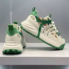 Primavera outono novos tênis masculinos de luxo alto fundo grosso juventude sapatos casuais confortáveis duráveis respirável tênis de corrida esportes na internet