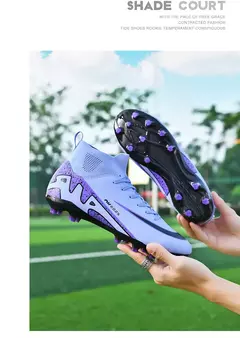 Botas de campo de futebol profissional para homens, grampos antiderrapantes, sapatos de treinamento de grama interna para crianças, sociedade original - loja online