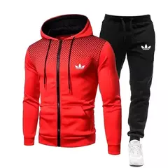 Conjunto de treino casual masculino, jaqueta coreana, terno esportivo, calça plus, 2 peças de roupa esportiva, outono, inverno, 2022 - Wolf Magazine