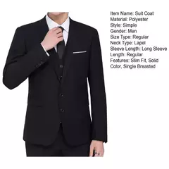 Casaco de terno formal masculino, um botão, preto, azul, vermelho, slim fit, blazer de moda, jaqueta casual, roupas masculinas