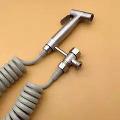 304 Aço Inoxidável Handheld Bidé Pulverizador Conjunto, WC Pistola, Chuveiro Pressurização, Auto Limpeza na internet