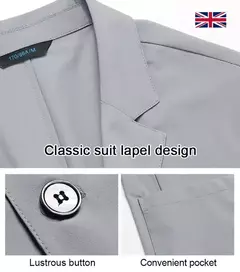 Jaqueta leve masculina, blazer fino, anti-rugas, fino, lapela sólida, casual, respirável, moda verão na internet