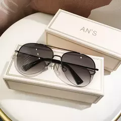 Imagem do Óculos de sol gradiente anti-reflexo para homens, armação grande, óculos de sol piloto, uv400, moda