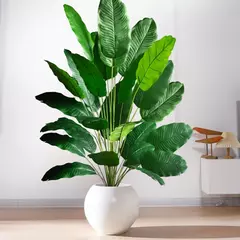 65-125cm/47.2in grande palmeira tropical falso banana planta folhas toque real strelitzia reginae planta de plástico para casa jardim - Wolf Magazine