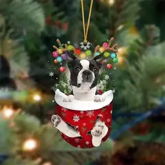 1 pçs enfeites de natal pendurado decoração presente bonito cão natal família pendurado árvore dos desenhos animados produto pingente personalizar h0o1 - loja online