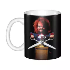 Personalizado horror assassino chucky canecas de café diy filme do jogo da cria - comprar online
