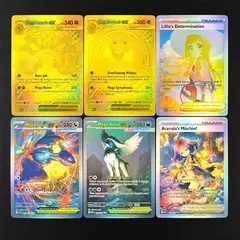Diy ptcg inglês ouro mega gardevoir lucario venusaur latias absol ex lillie me01 mega evolução coleção cartão flash brinquedo - loja online