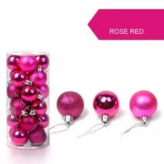 Christmas Tree Bauble Pendurado Ornamento para Decoração de Casa, Xmas Ball, Pendant Balls, Party Decor, 30mm, 24Pcs