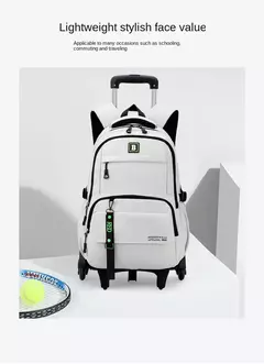Mochila escolar com rodas para crianças, Mochila rolante para meninos, Mochila de estudante, Bagagem de viagem na internet