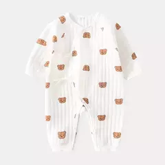 Bodysuit de algodão grosso recém-nascido, roupas Onesie, meninos e meninas, 0-6M, roupas de primavera e outono - Wolf Magazine