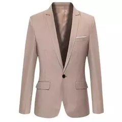 Jaqueta monocromática masculina, bolsos com aba, blazer, clássico, casual, casaco de negócios, botão único, lapela - comprar online
