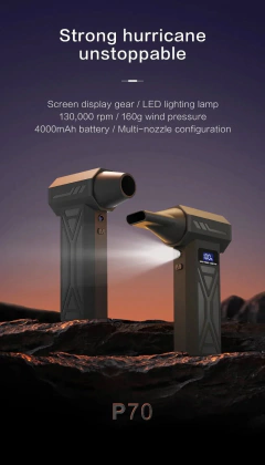 Imagem do Ventilador de ar poderoso 130000rpm turbo jet ventilador aspirador de pó sem escova para pc/teclado/casa/limpeza do carro ventilador espanador de ar