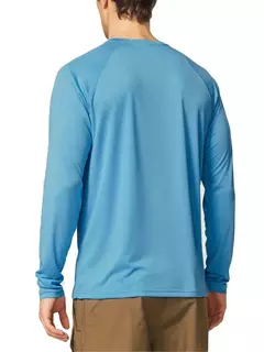Camiseta monocromática de manga comprida UV masculina, camisetas casuais, tops ao ar livre, roupas de treino, plus size, moda - Wolf Magazine