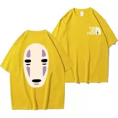 Camiseta masculina e feminina de manga curta estampada com desenho animado engraçado, camiseta unissex solta, top de algodão grande, moda casual, verão