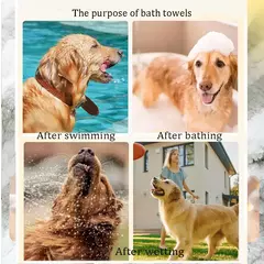 Toalha de banho para animais de estimação, roupão absorvente para animais de estimação, secagem rápida, toalha de banho para cães grandes e pequenos, roupão absorvente limpo para corpo inteiro - comprar online