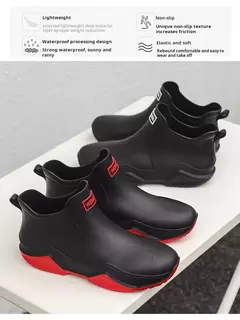 Botas de chuva antiderrapante impermeáveis para homens, sapatos de tornozelo alto para casal, caminhadas, pesca, água, chef, trabalho, ao ar livre, moda, novo - comprar online