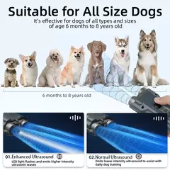 RoJECO 2 em 1 dispositivo de treinamento e antilatidos repelente ultrassônico de cães com lanterna repelente recarregável de parada de ataque para cães - comprar online