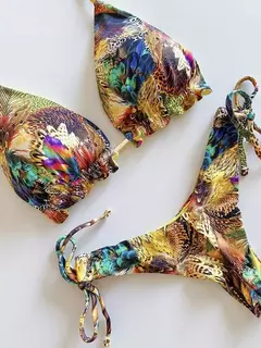 RUOTONGSEPT-maiô atado para mulheres, conjunto de biquíni listrado, moda praia sexy tanga, biquínis brasileiros bandagem, 2022 - comprar online