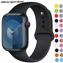 Silicone Sport Band para Apple Watch, Bracelete, 49mm, 44mm, 45mm, 40mm, 41mm, 42mm, 38mm, Pulseira, iWatch Series 9, 8, 7, 6, 5, 4, 3SE, Ultra 2, Correa