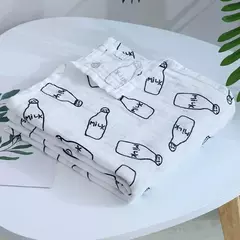 Swaddle de musselina macia para bebé, cobertores infantis, envoltório recém-nascido, estilo Ins, 100% algodão, 120x110cm, 1pc - comprar online
