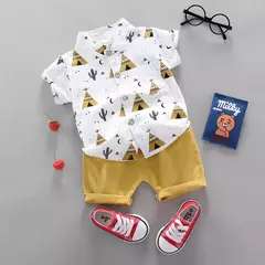 Moda Baby Boy's Suit Verão Casual Roupas Set Top Shorts 2PCS Baby Clothing Set Para Meninos Ternos Infantis Roupas para crianças na internet