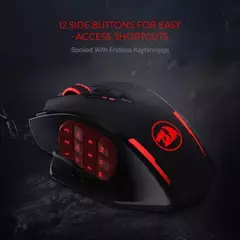 Redragon-M913 Mouse óptico sem fio RGB Gamer, 16000 DPI, com fio 2.4Ghz, 16 botões programáveis, preto ou branco - comprar online