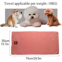 Imagem do 1 pçs pequena toalha para animais de estimação gato e cão toalha de banho macio limpo absorção de água pet filhote de cachorro produtos de limpeza toalhas pequena toalha de banho para animais de estimação