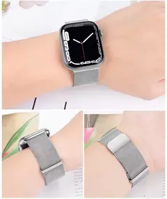 Correia para Apple Watch Band, Pulseira Milanese, Cinto de Metal, 45mm, 44mm, 42mm, Ultra 49mm, 38mm, 40mm, 41mm, iWatch Series 9, 8, 7, 6, 5, 3, SE - Wolf Magazine